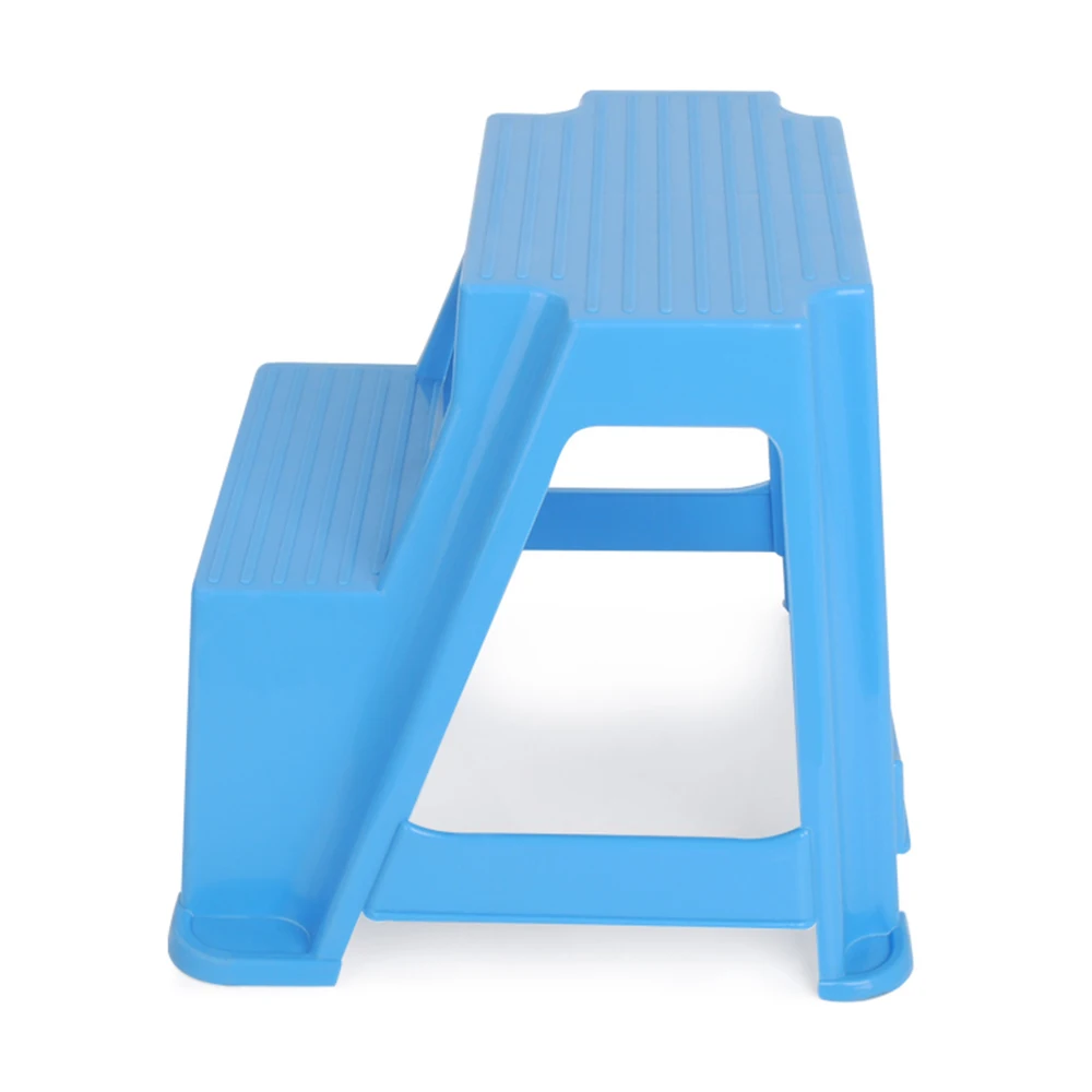 Штабелируемый Пластиковый красочный детский стул для ванной комнаты с двумя ступенями для детей