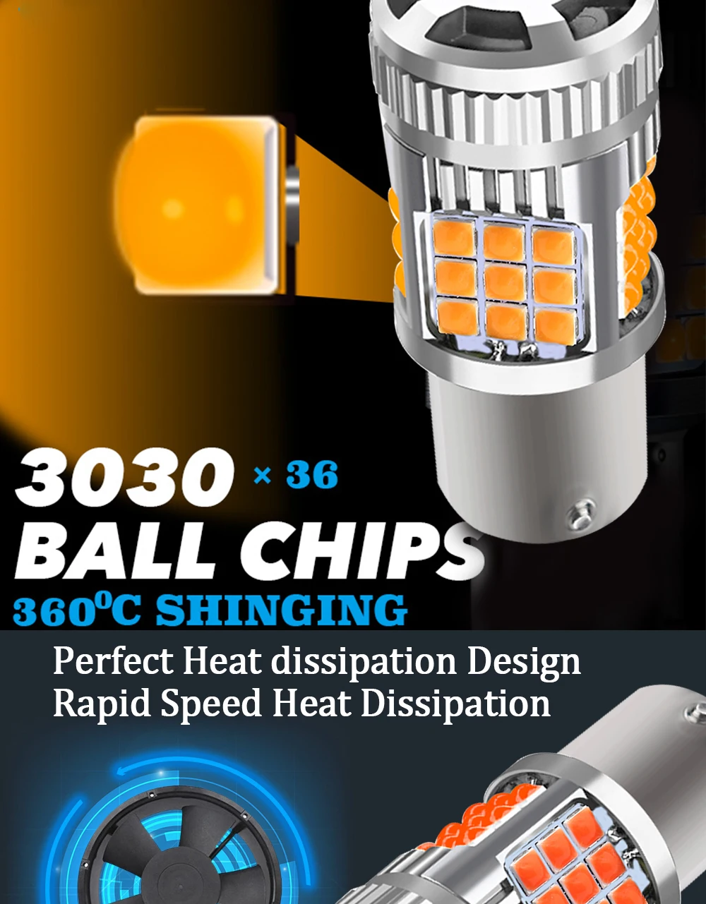 1156 Bau15s Ba15s 7440 7443 T20 3156 3157 T25 Led Canbus Car Bulbs White Amber Red Led Turn