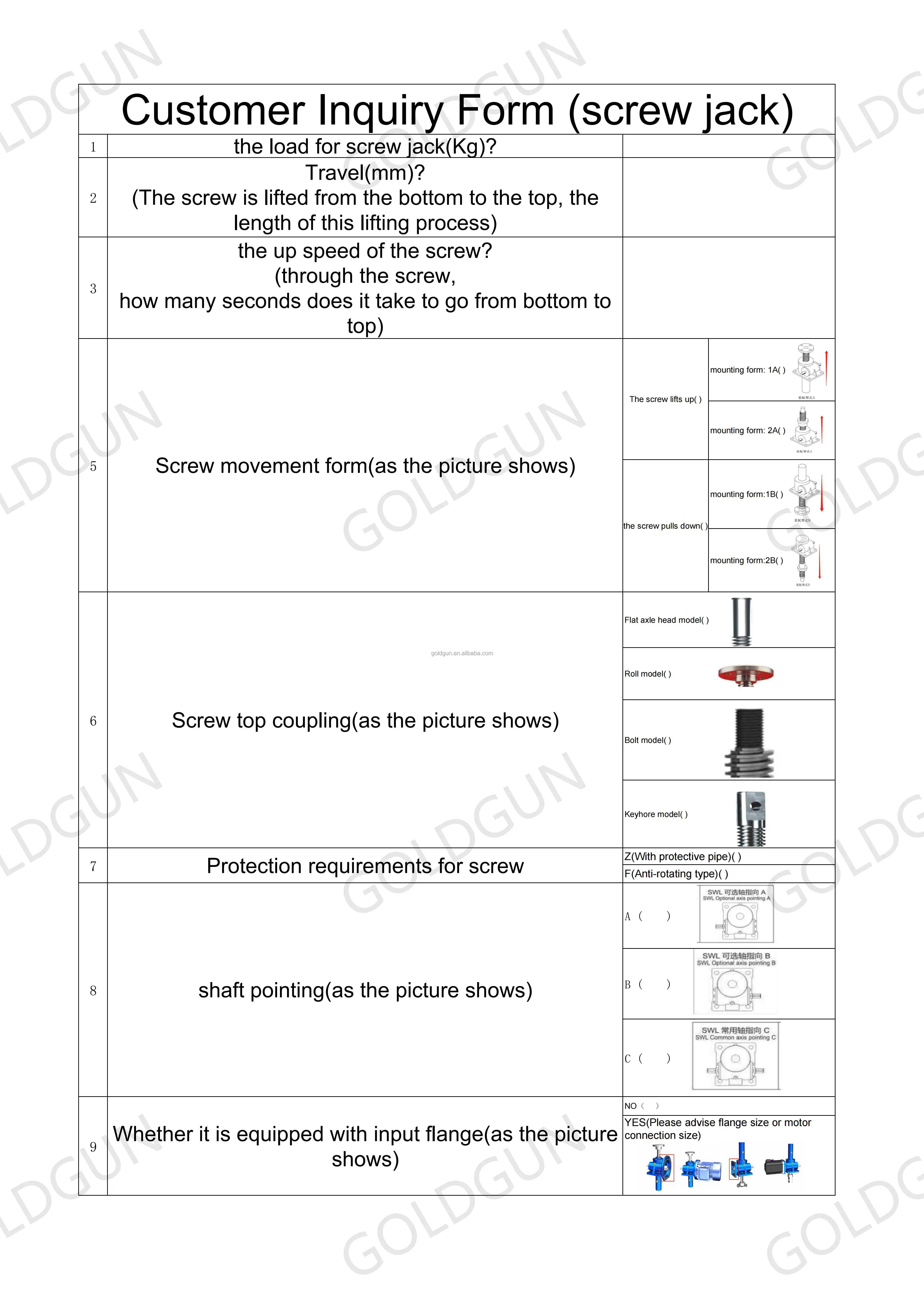 Flat Head Type Roof Model Table Lifting Scaffold Leveling Worm Screw
