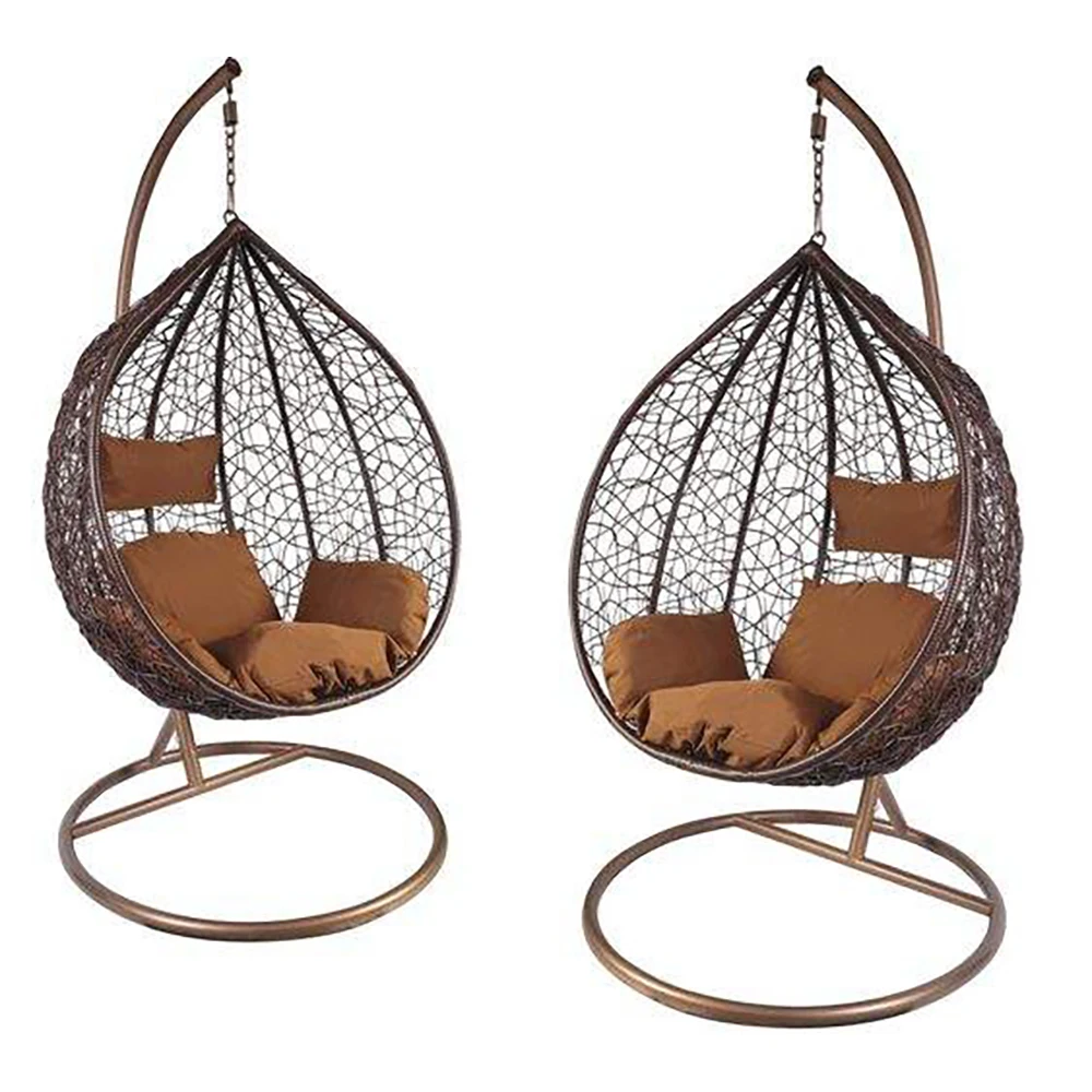 product most popular wholesale modern durable outdoor furniture egg rattan hanging chair swing chair-3