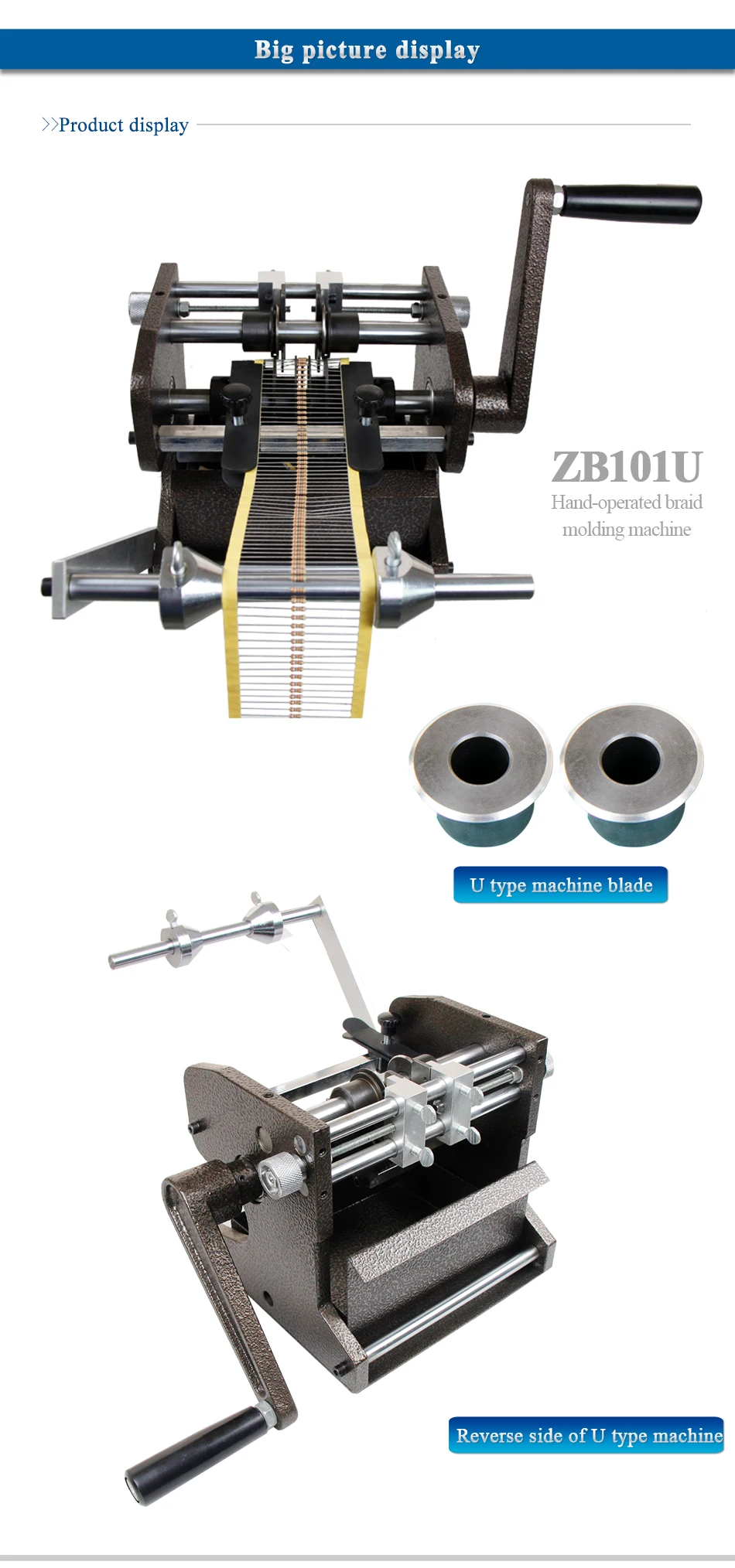 ZB101 Hand Crank Resistor Axial Lead Bend Cut & Form Machine