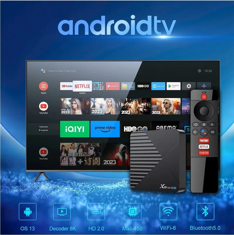 2025 Mini Media Player RK3528 Model X88 Mini 13  Android Tv Box 4k TV With Android 13 OS 4gb 32gb/64gb Free Sample for Test