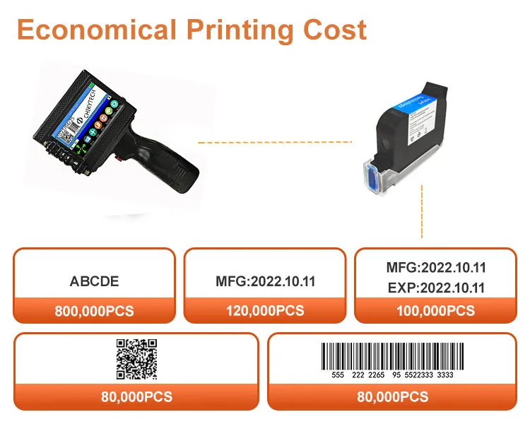 Wholesale High Quality Handheld Inkjet Printer Industrial Handheld Expiry  Date Production Date Printer Logo Printer From