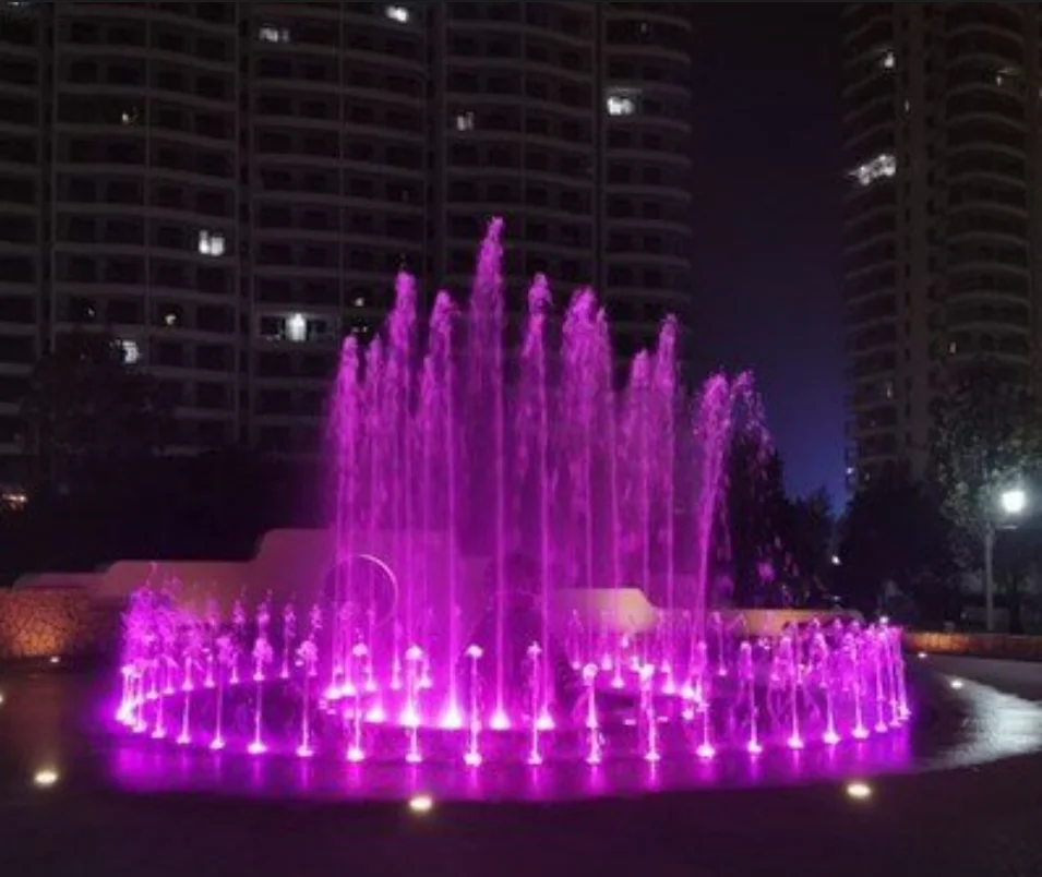 Stainless Steel Programmed Mini Petite Circular Pool Fuente Danza Garden Miniatura Court Yard Air Mancur Fountain