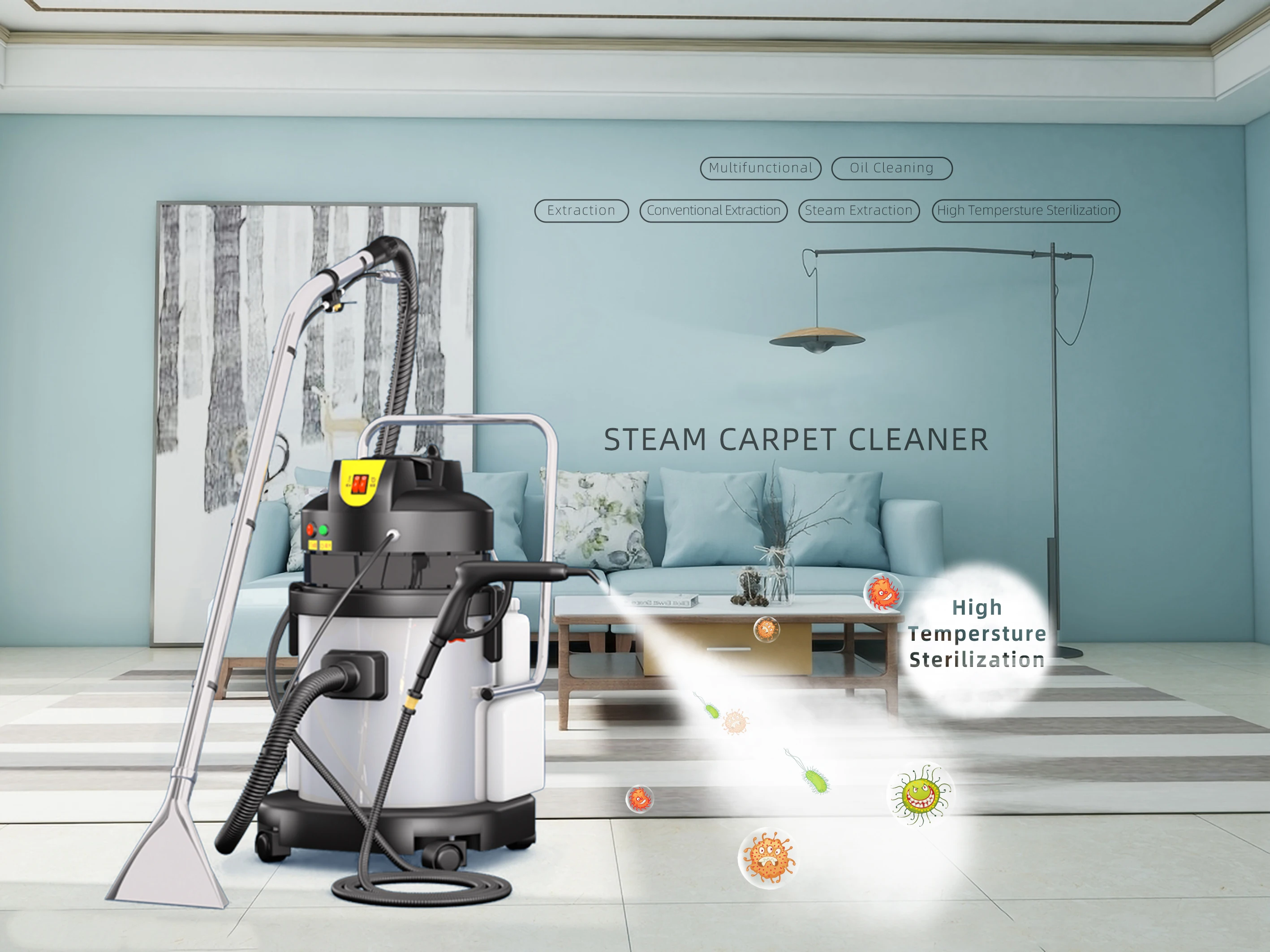CVCS30 30L Handle Wet Vacuum Portable Extractor for Car/home/hotel