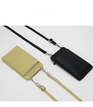 2024 Fashion Style  PU Leather Mobile Phone Bag Crossbody CellPhone Bag Shoulder Mini Bag  For Women