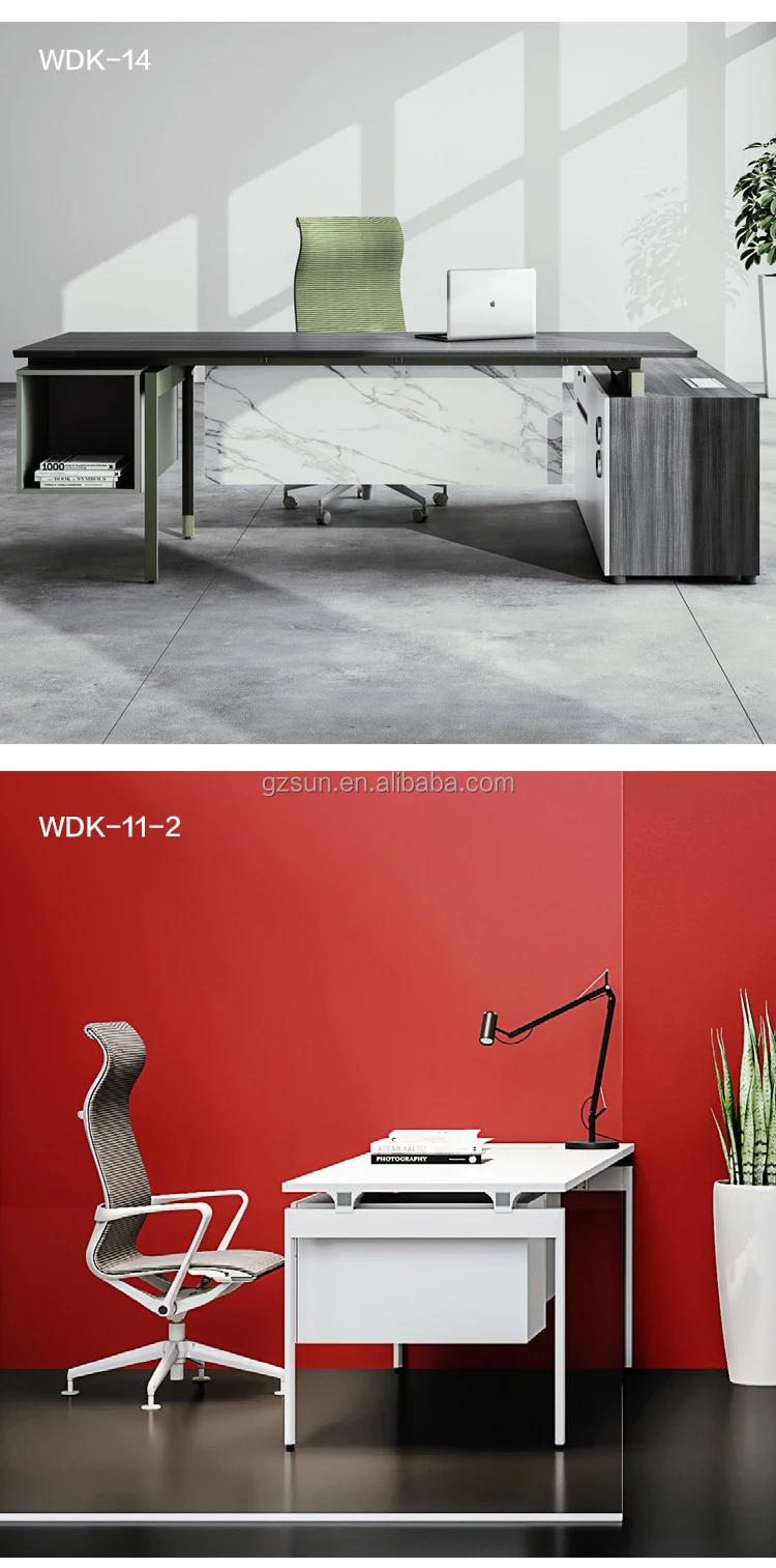 Office Furniture Lshaped Modern Mfc Office Table Executive Desk With Hanging Buy