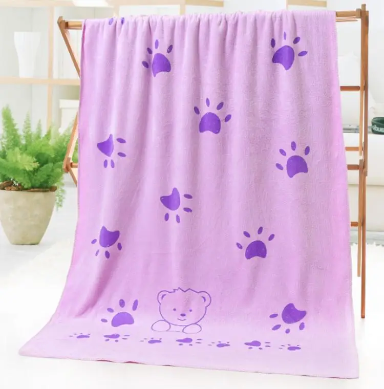 Роскошное абсорбирующее хлопковое банное полотенце с мультяшным принтом для ванной комнаты