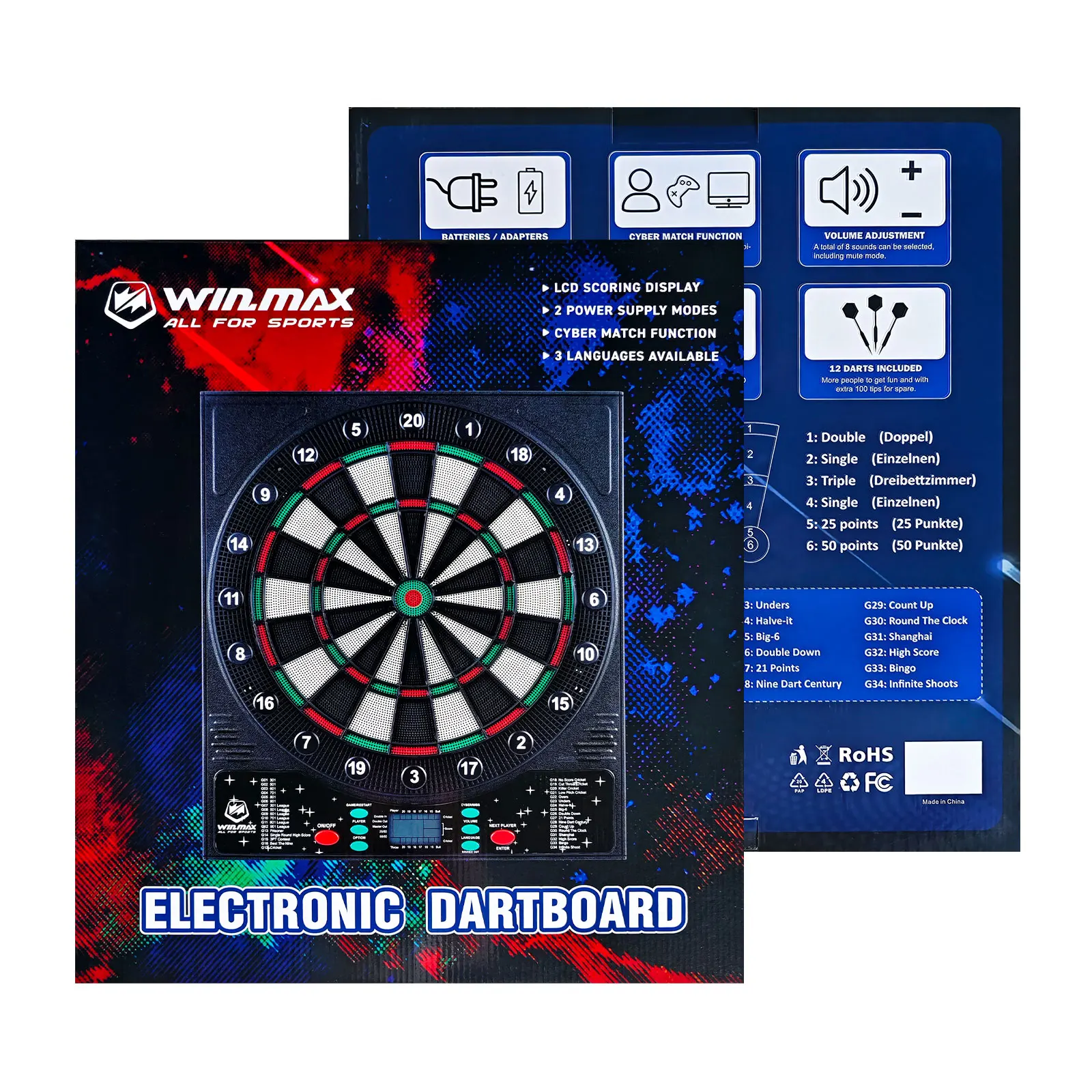 Blesion Electronic Dart Board Soft Tip Dartboard good Set