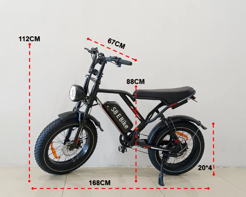 EU NL ストック 48V 電動ファットバイク S8 Fatbike 250W 20インチ