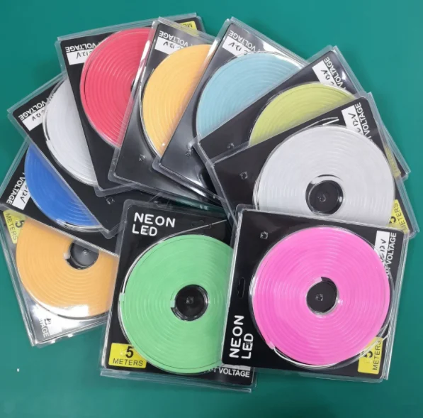 Low Voltage Neon Led Strip 6*12mm Mini Size Single Color White Red Blue Green Led Neon Flex