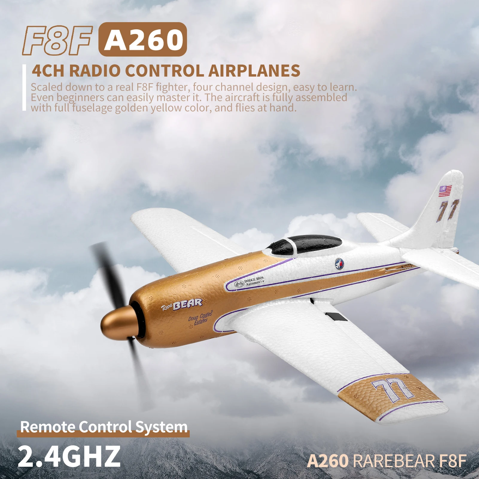 Newly WLtoys A260 RC Airplane 2.4GHz 4CH 6 Axis Stability Fixed Wing Airplane Foam Flight Toys 6G/3D Mode 384mm Wingspan Hot