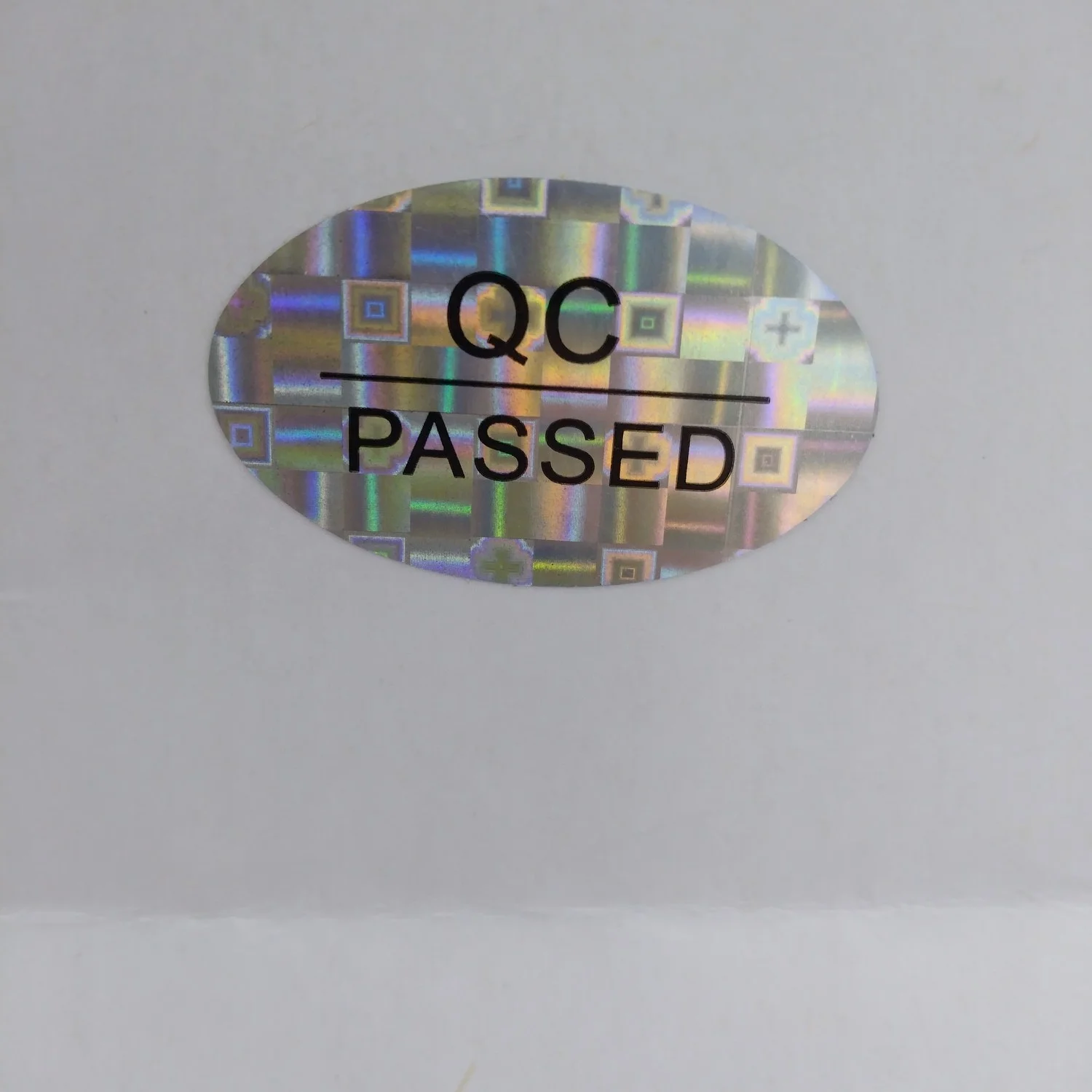 Holographic Waterproof Label Stickers Custom for Warehouse or Transportation Quality Control QC Passed Stickers Packaging Labels