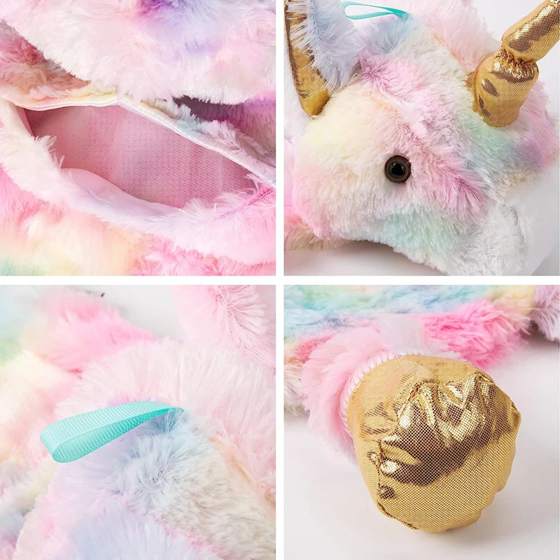 removable cartoon cover water- filling 1 liter hot water bag animal mini cover cute unicorn hot water bottle kids