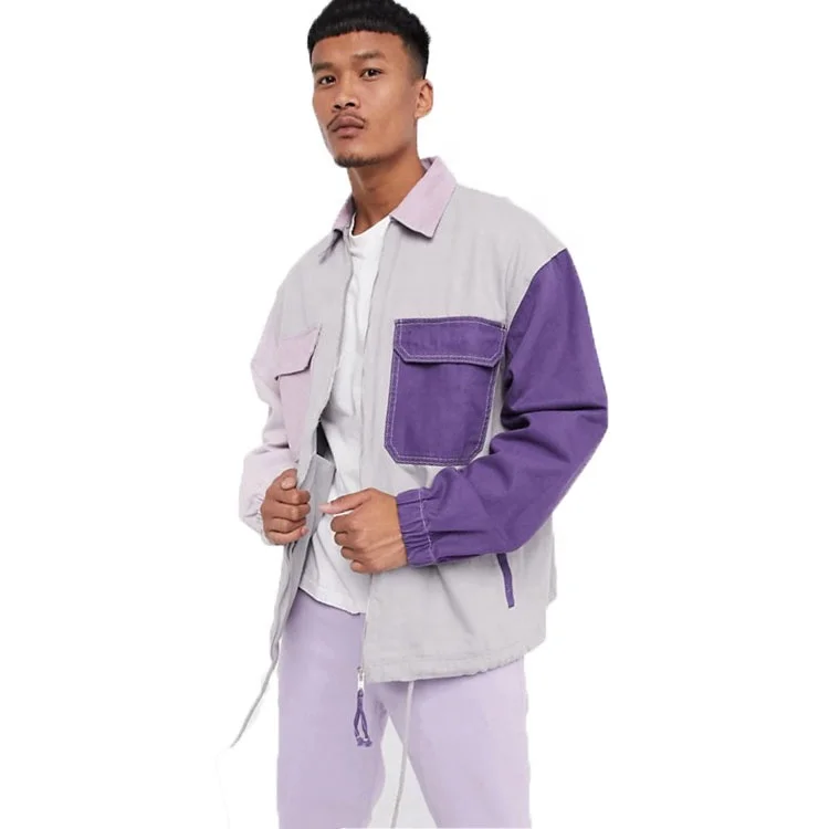 Purple & Black Mens Ski Jacket - OOSC Clothing