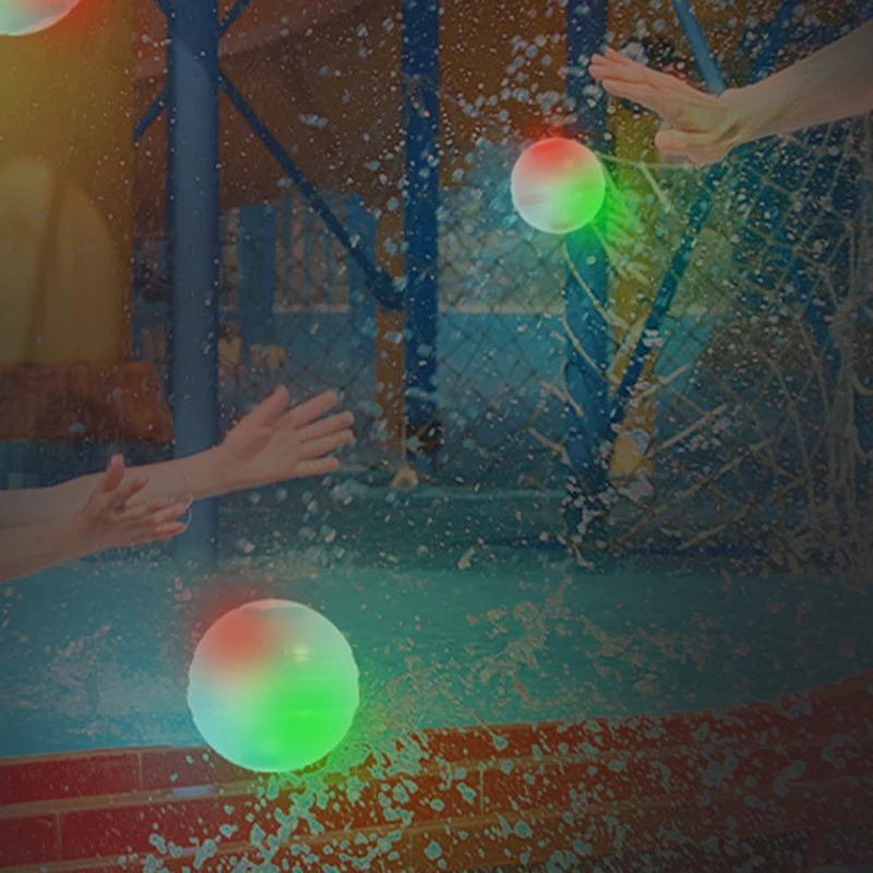 Reusable Water Balloons Soft Silicone Water Balls With Led Light For