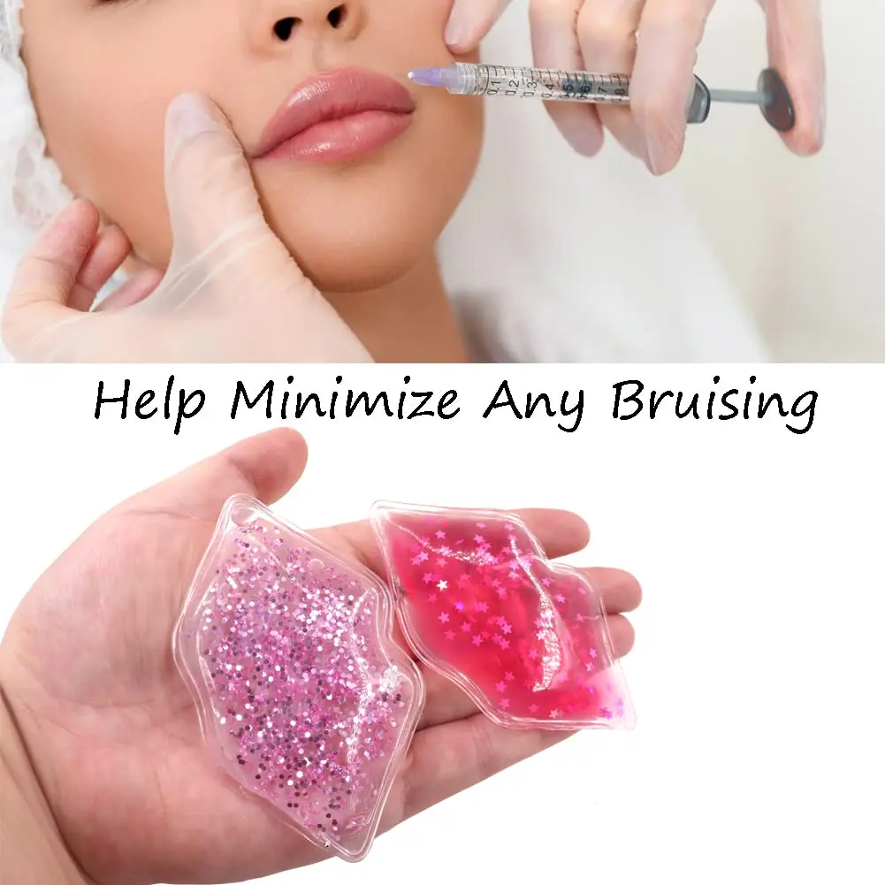 Custom Small Cooling Gel Pad Hot Cold Compress For Lip Surgery Swelling