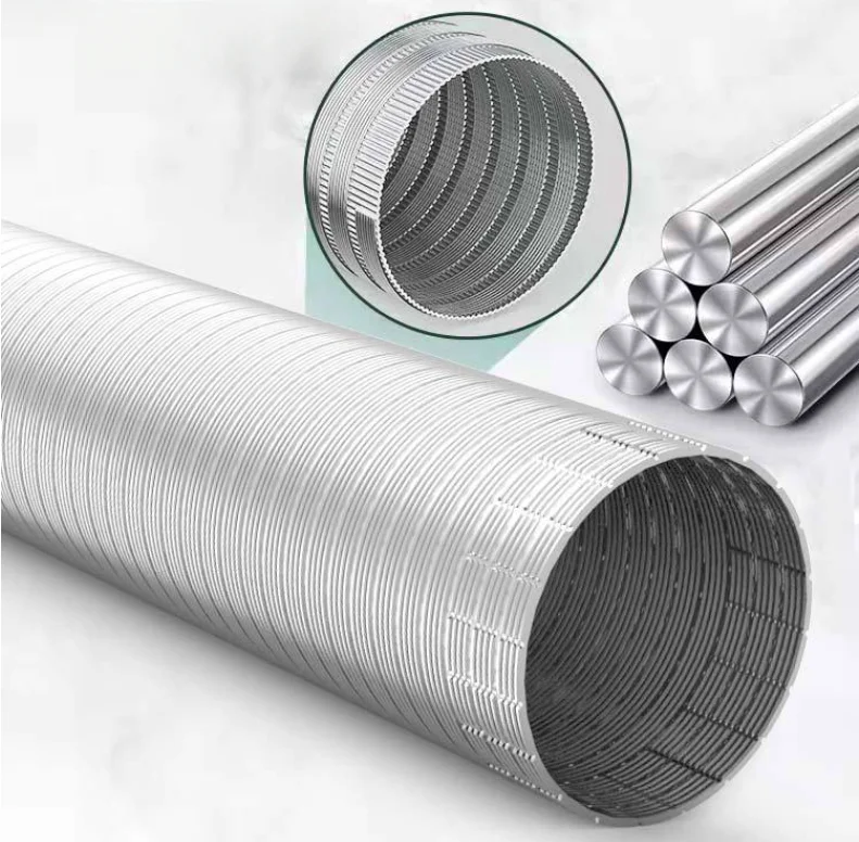 Pure Aluminum Corrugated Exhaust Rigid Pipe