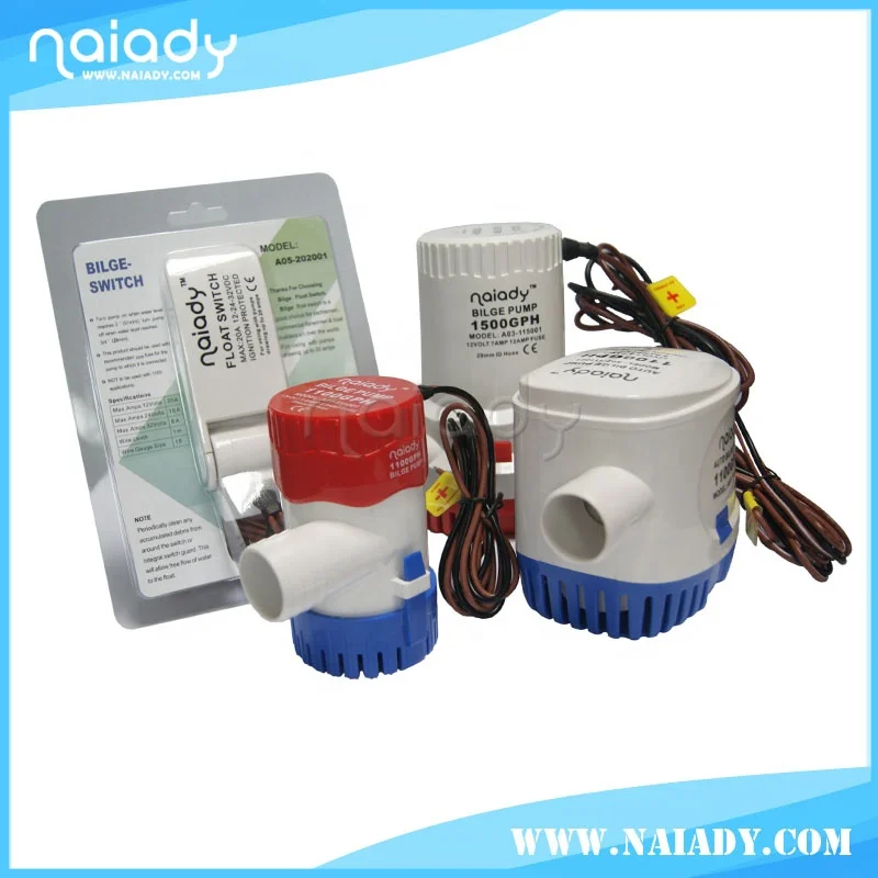 Продукт NAIADY, 350 галлонов в час, 12 В постоянного тока, погружной морской автоматический откачивающий насос