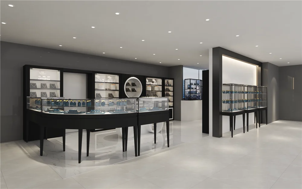 Luxury Modern Jewelry Shop Interior Design Jewellery Store Display 