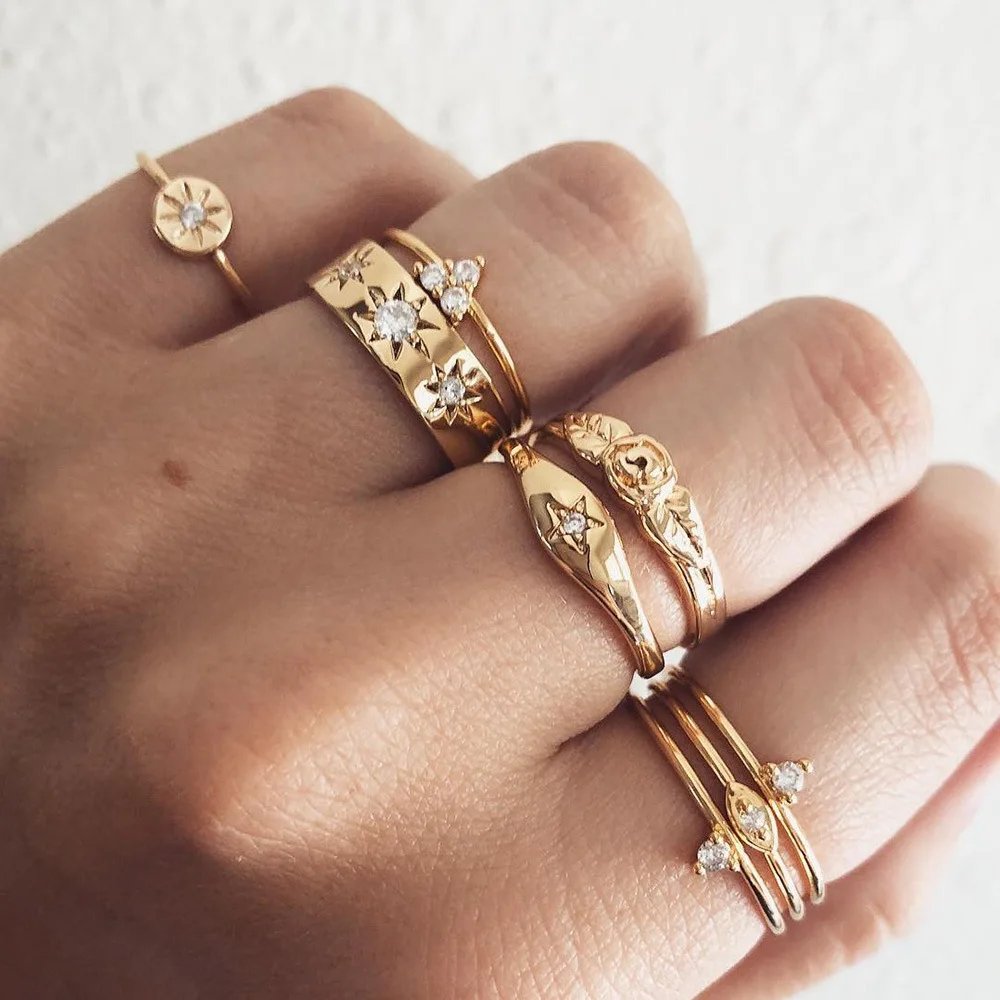 Самые модные золотые кольца