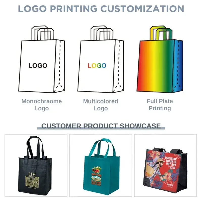 Stock Promotional Colored Wholesale Eco Friendly Shopping pp Non Woven Bag factory