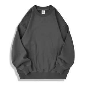 High Quality 100% Cotton Unisex Oversized Drop Shoulder Sweatshirt Crew Neck Print Pattern Autumn ODM Supply
