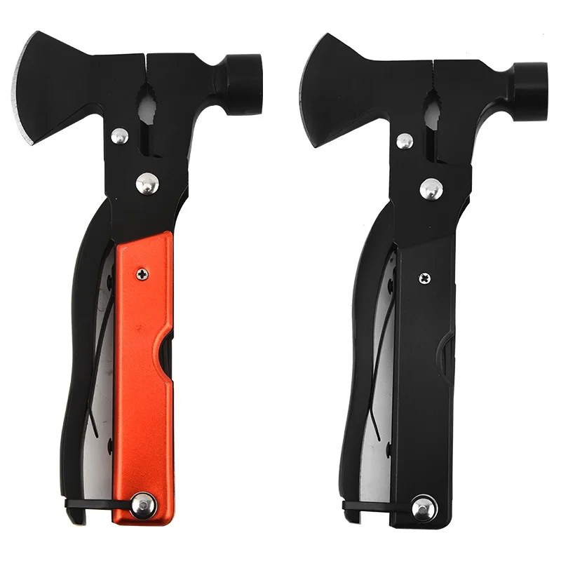 Multi-functional Outdoor Camping Portable Folding Lifesaving Emergency Tool axe Nail Hammer Car Life Window Breaker Hammer