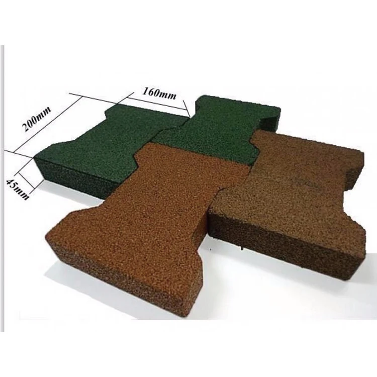 Outdoor Interlocking Rubber Pavers Dog Rubber Tile Rubber Bon Tile