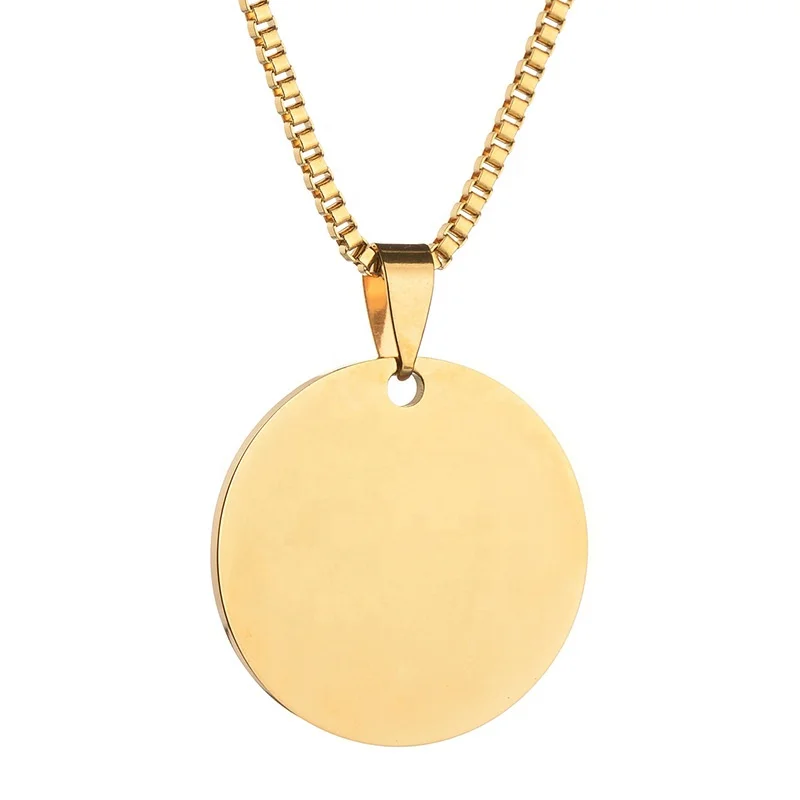 Fashion Simple Jewelry Stainless Steel Personalized Round Plain