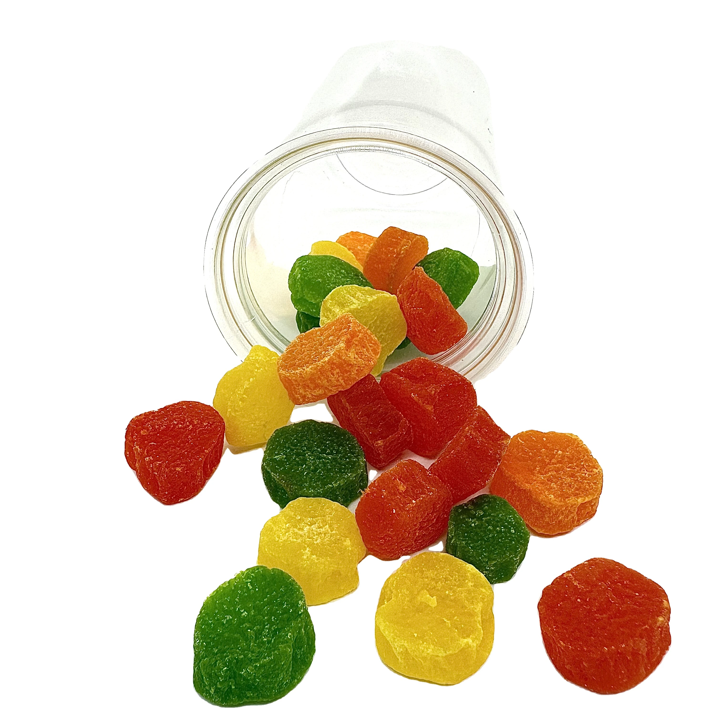 Premium Snack Dried Pineapple Core Dice Mixed Color With Nutrition From