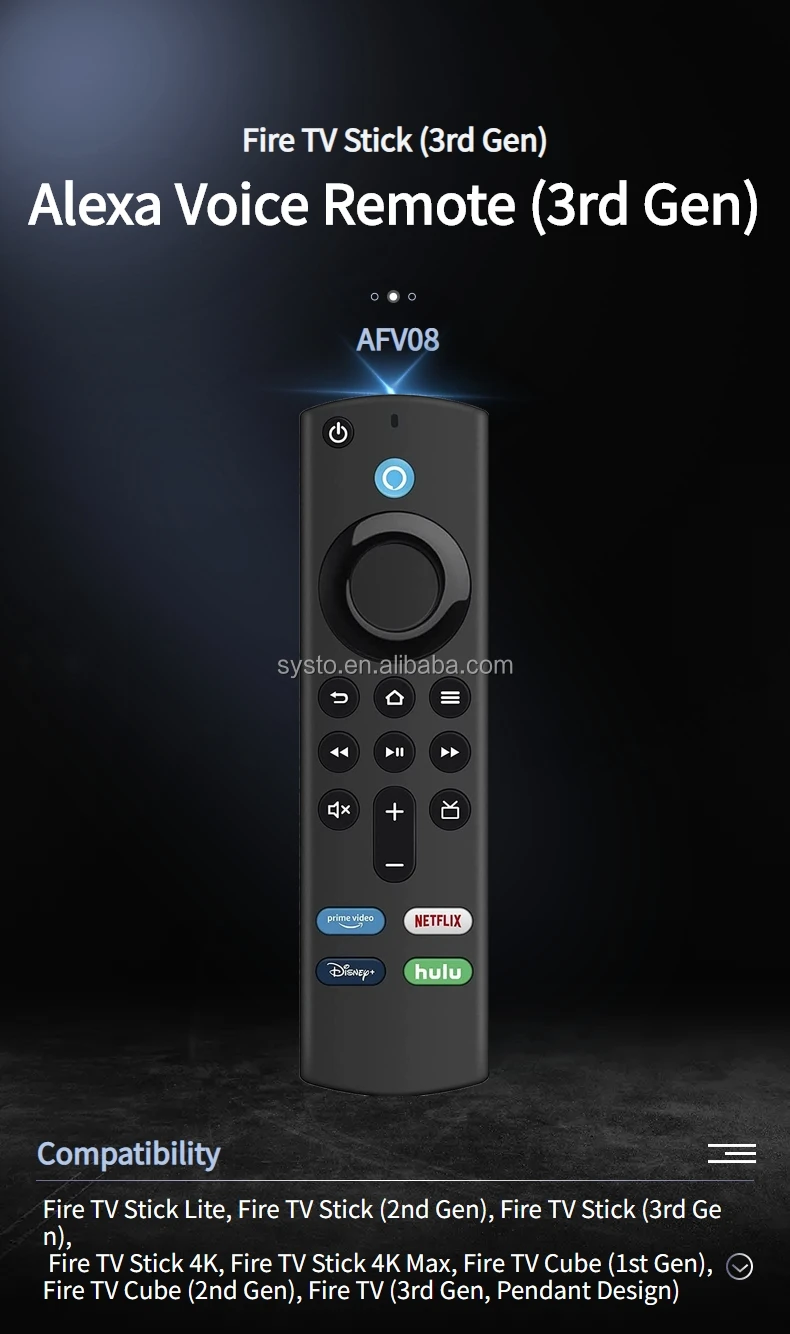 Afv8 Tv Fire Stick 4k Hd Firetv Stick Alexa 3rdgen Remote Control With