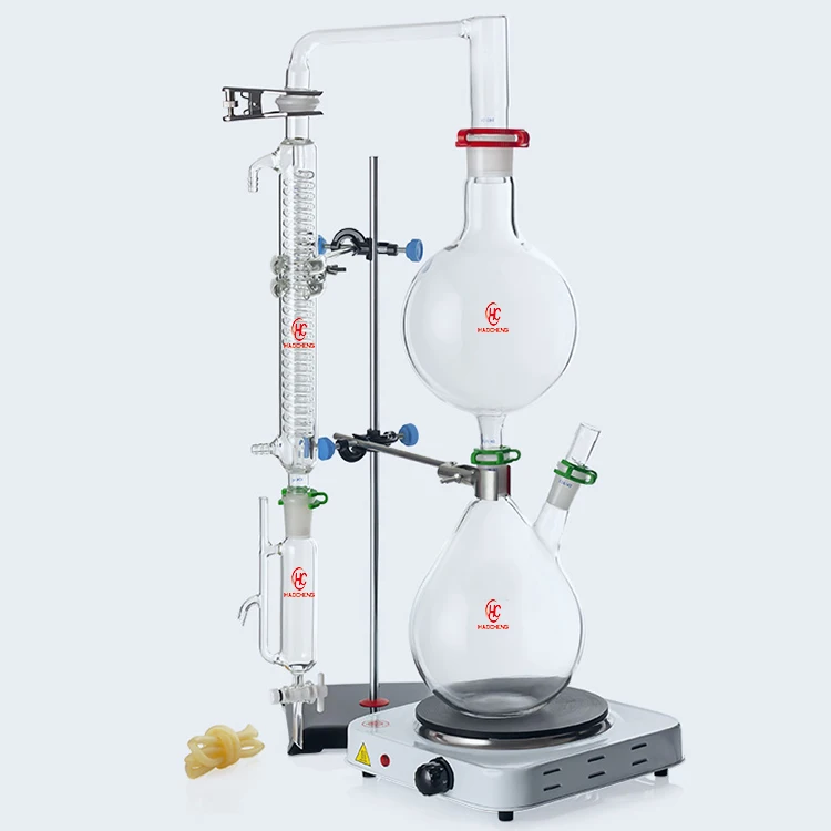 ZHUIYUAN Lab-destillatie-apparaat, chemieglas stoomdestillatie-apparaat
