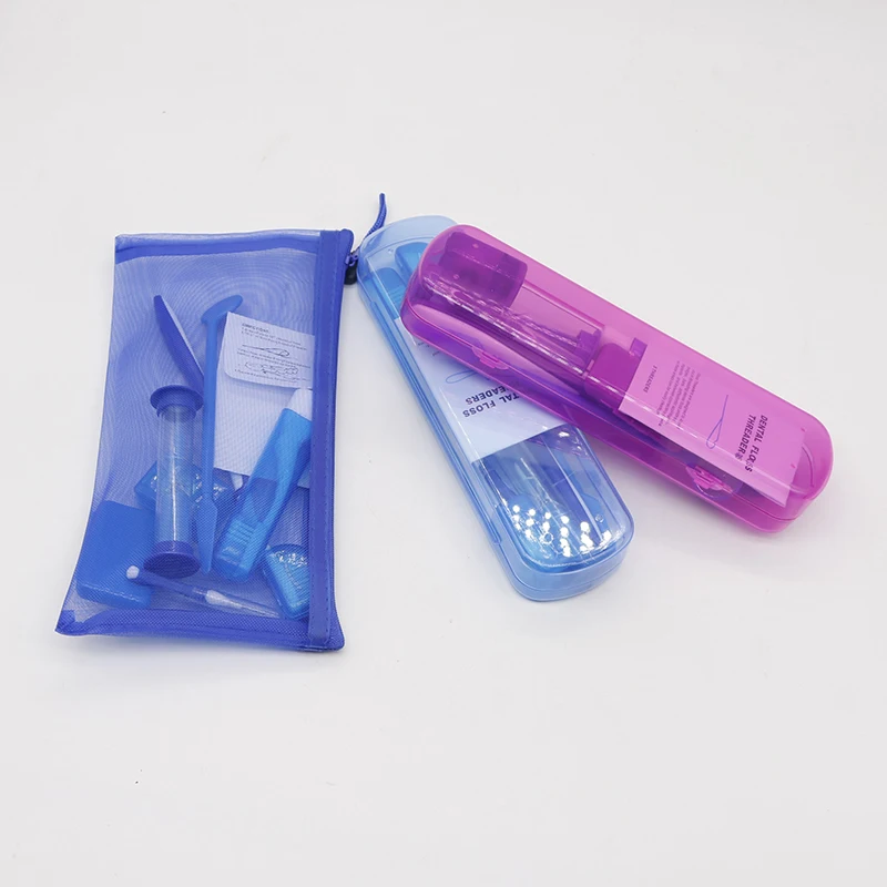 Portable Dental 8 In 1 Travel Orthodontic Hygiene Clean Care Brush Kit