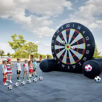 12FT Giant Inflatable Soccer Dart Board Soccer Balls Large Kick Football Target Dartboard Outdoor Trampoline Park