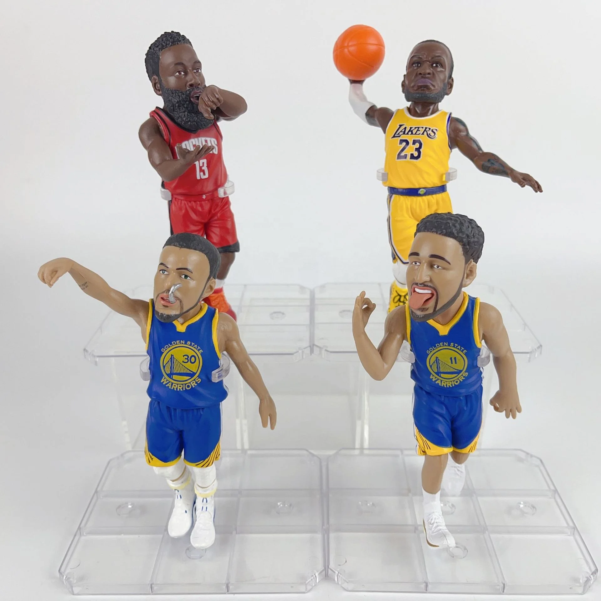 Collect NBA Star Figurines - Stephen Curry, Lebron James