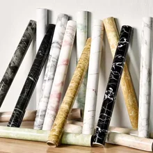 DUUEIHHUER High Gloss White Marble Sticker Modern PVC Marble Wallpaper Rolls Kitchen Decoration Factory Price Home Paper Stone