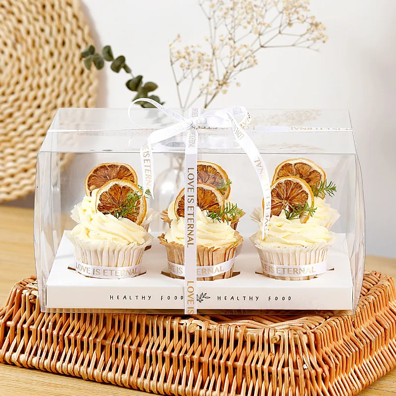 Boîtes à Gâteau Avec Fenêtre - Lot De 20, 25,4x25,4x6,4 Cm, Carton Blanc Alimentaire - Pour Cupcakes, Muffins, Cadeaux