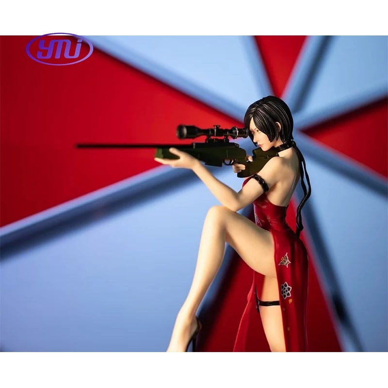 PVC Resin Statue Action High Quality 13.4 Inch Huntress Fighting Posture Sexy Girl Ada Wong Resident Evil Figure Anime