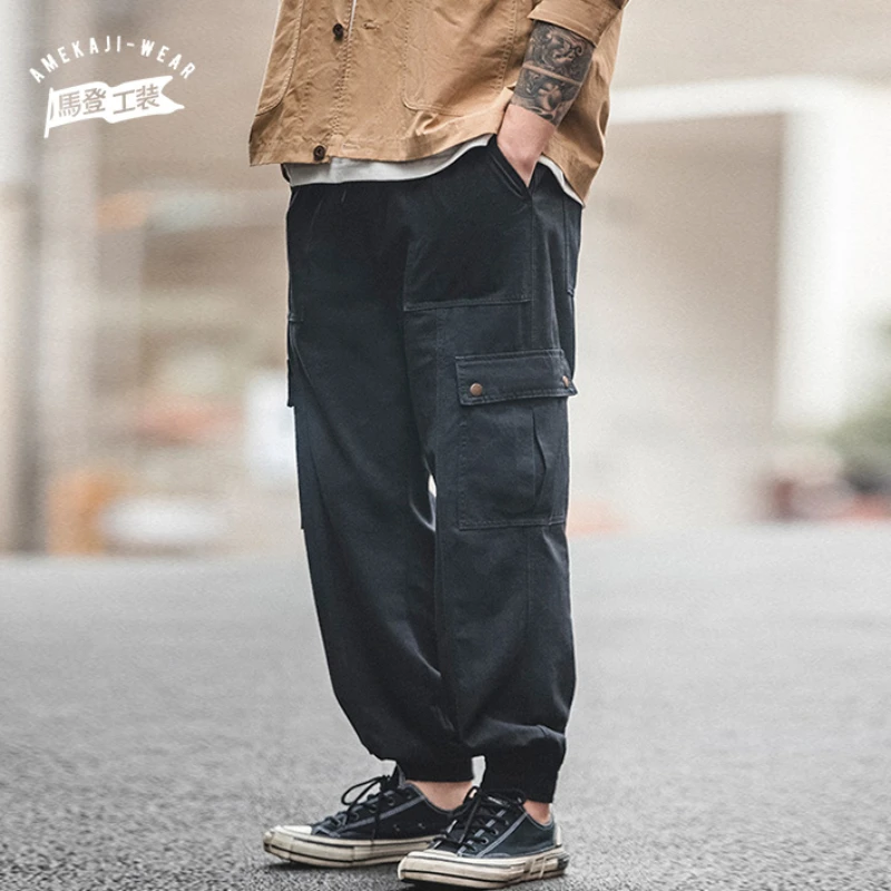 MOKEWEN Men's Techwear Straps Ribbon Bandage Tassels Elastic