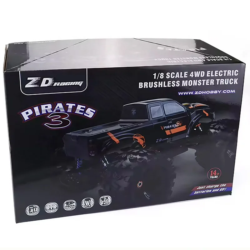 ZD Racing 9116 V4 1:8 Scale Electric Off Road RC Monster Truck RTR