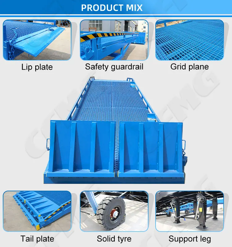 10000 Kg Hydraulic Movable Dock Leveler Mobile Loading Dock Ramp ...