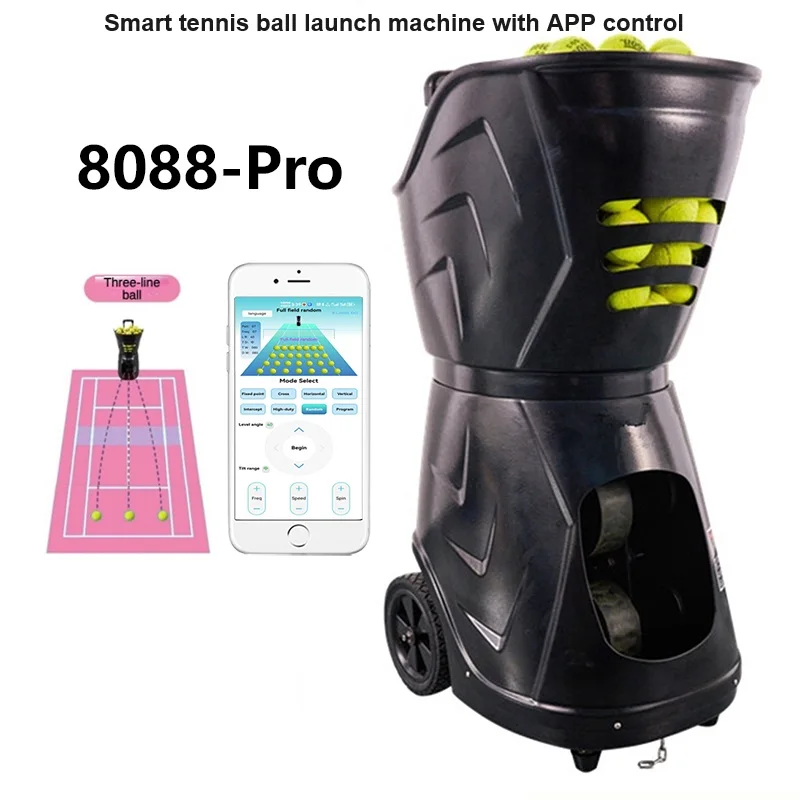 Customs Tennis Ball Training Equipment Tennis Ball Feeding Machine Portable Smart tennis ball machine with app factory