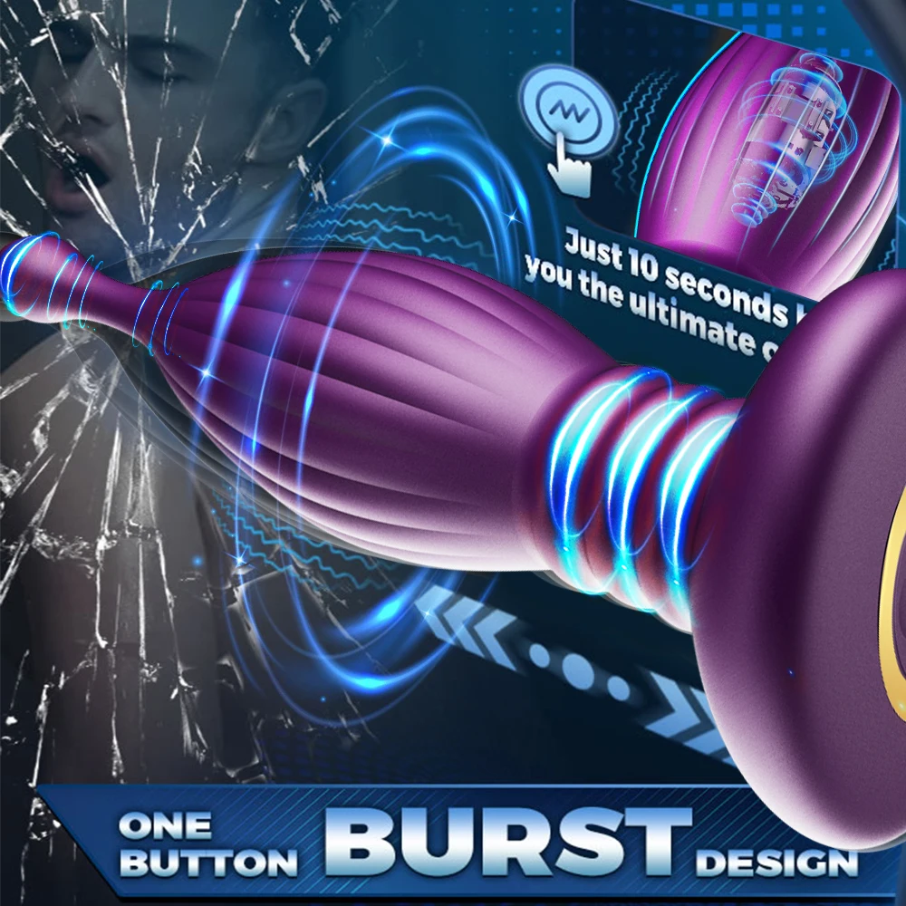 10-Speed Telescopic Scaling and Vibration Anal Plug Prostate Massager Device Site APP Control Ejaculation Delay Sex Toy