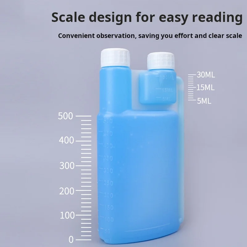 Natural 1000ml 1L Double Neck HDPE Dual Chamber Custom Color Screen Printed Dosing Bottle Pump Sprayer for Chemical Dose