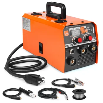 220V 2 IN 1 MIG200 Professional Thin Plate Inverter No Gas Welding And ARC MMA Machine Equipment