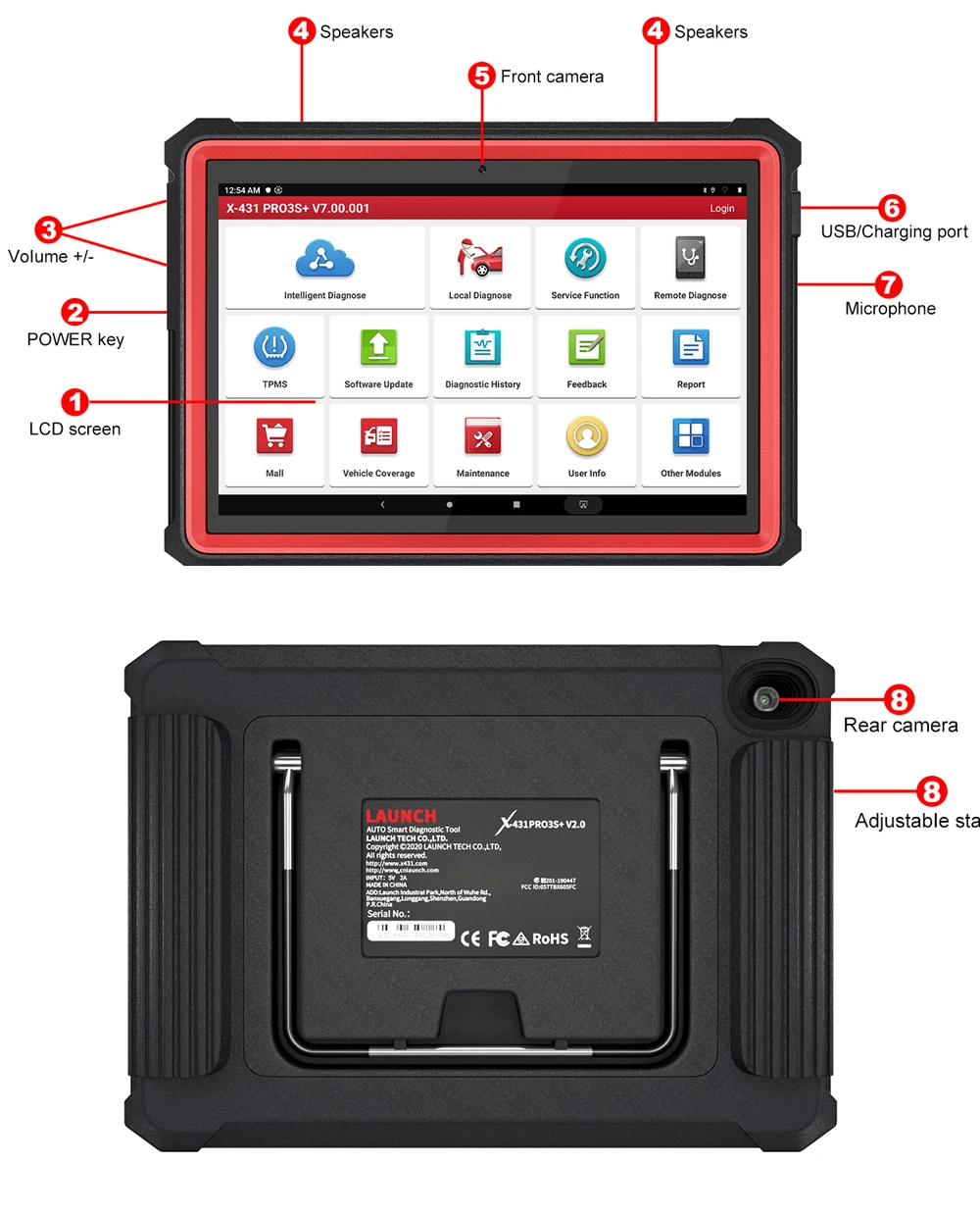 Launch X431 PRO3S+ Diagnostic Scanner - Full System OBD2