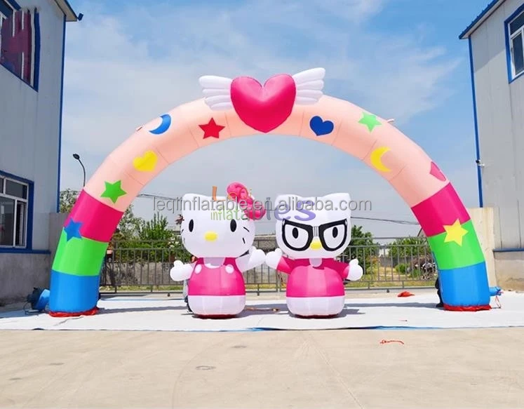 Outdoor Advertising Cartoon Character Kitty Cat Inflatable Arch ...