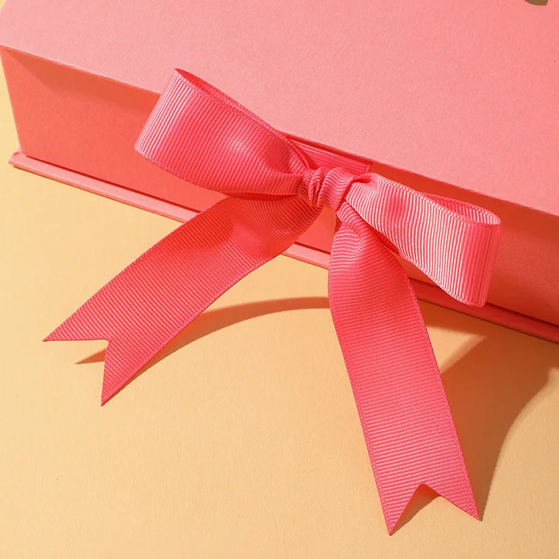High-End Custom Logo Pink Magnetic Square Flip-Top Jewelry Gift Box Double-Layered Drawers for Rings Necklaces details