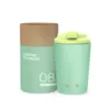 Light green flip lid coffee cup